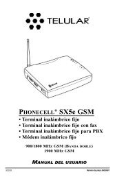 ® SX5e GSM - Telular Corporation
