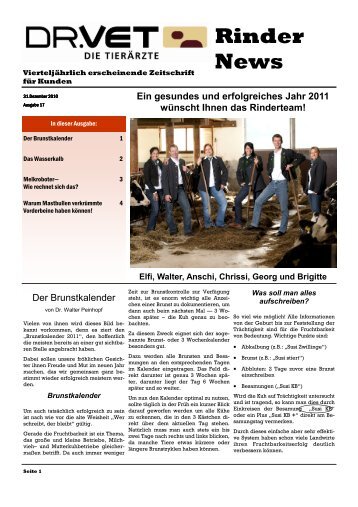 Rinder-News Dezember 2010 - Dr. Vet