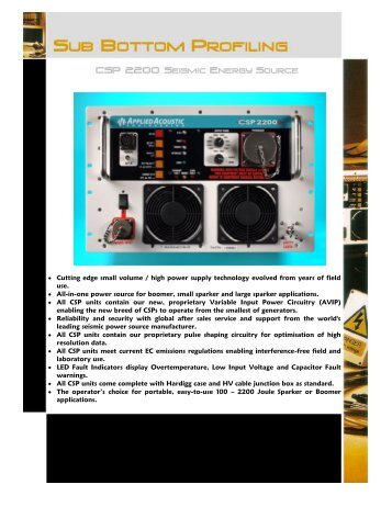 CSP 2200 SEISMIC ENERGY SOURCE