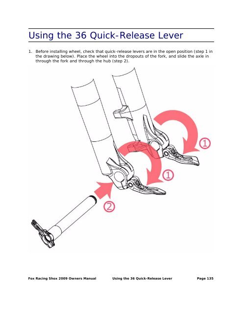 2009 Fox Racing Shox Owner's Manual - Bike-Components