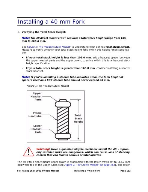 2009 Fox Racing Shox Owner's Manual - Bike-Components