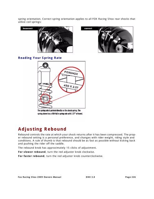 2009 Fox Racing Shox Owner's Manual - Bike-Components