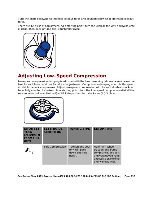 2009 Fox Racing Shox Owner's Manual - Bike-Components