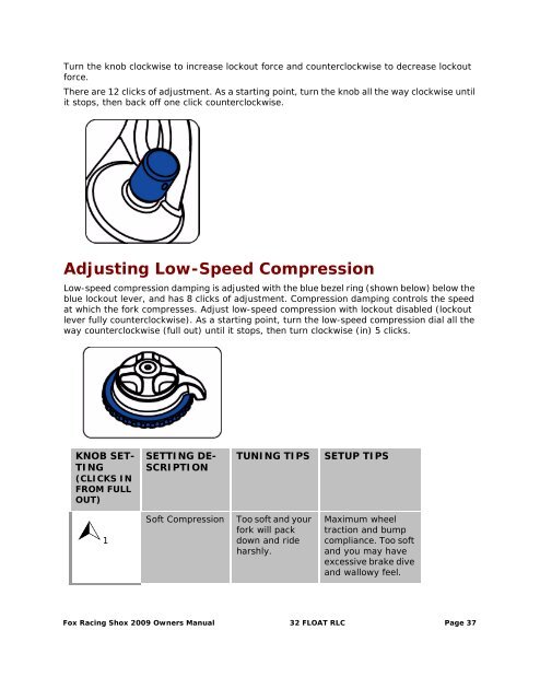 2009 Fox Racing Shox Owner's Manual - Bike-Components