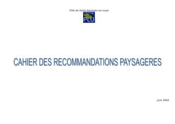Cahier des recommandations PaysagÃ¨res - Saint Germain-en-Laye