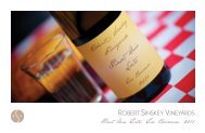 Booklet - Robert Sinskey Vineyards