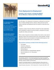 From Deployment to Employment Executive Summary - Goodwill ...