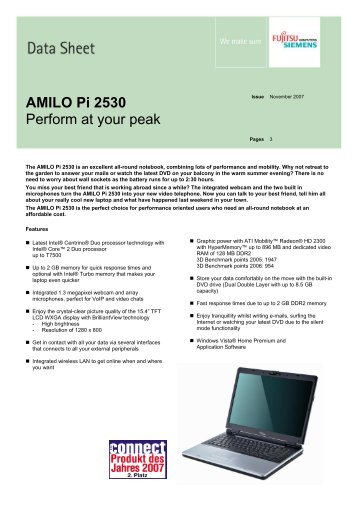 AMILO Pi 2530 Perform at your peak - Fujitsu