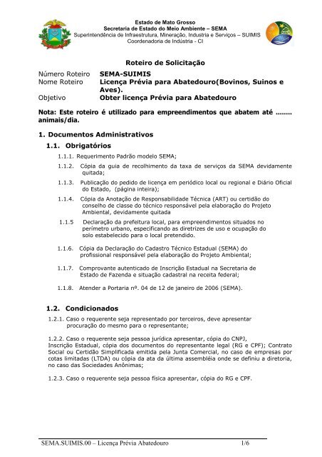 Abatedouro - Sema-MT