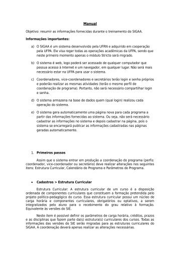 Baixar Manual do SIGAA - Stricto Sensu