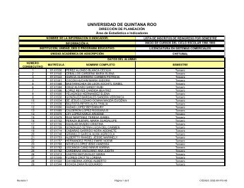 A inicio de cursos de otoÃ±o 1998-1999 - Universidad de Quintana Roo