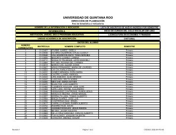 A inicio de cursos de otoÃ±o 2001-2002 - Universidad de Quintana Roo