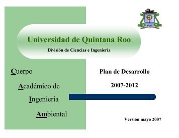 Cuerpo AcadÃ©mico de IngenierÃ­a Ambiental - Sistema Institucional ...