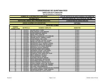 A inicio de cursos de otoÃ±o 1999-2000 - Universidad de Quintana Roo