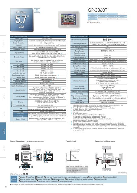 Graphic Operator Interface New 5.7" models ... - Tech-System