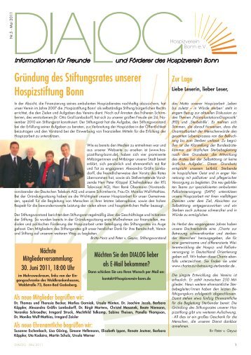 "Dialog" - Ausgabe 5 - Hospizverein Bonn