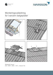 Monteringsveiledning for ivarcem bÃ¸lgeplater - Tepo AS