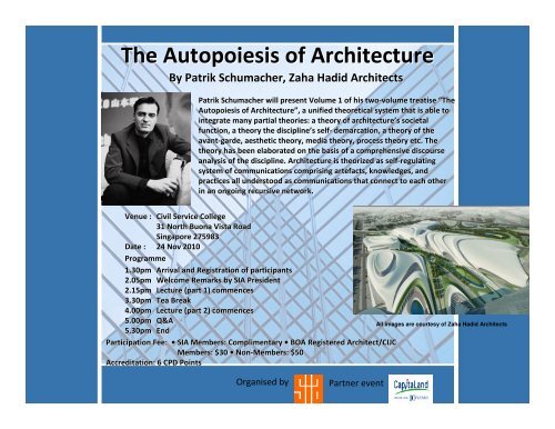The Autopoiesis of Architecture - APEX - Singapore Institute of ...