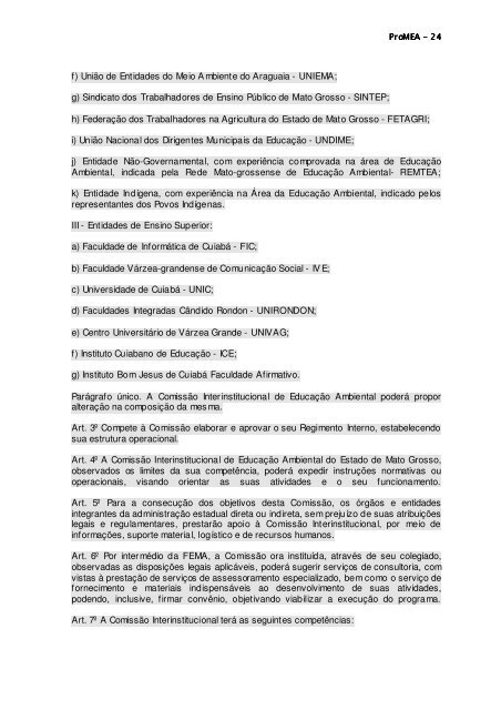 ProMEA.pdf - Sema-MT - Governo do Estado de Mato Grosso