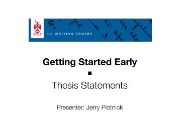 Thesis Statements - Slides