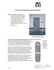 Positive Pressure Fire Doors Brochure - VT Industries Inc