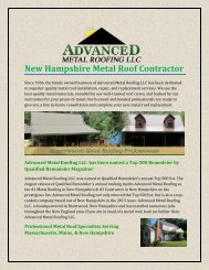 New Hampshire Metal Roof Contractor