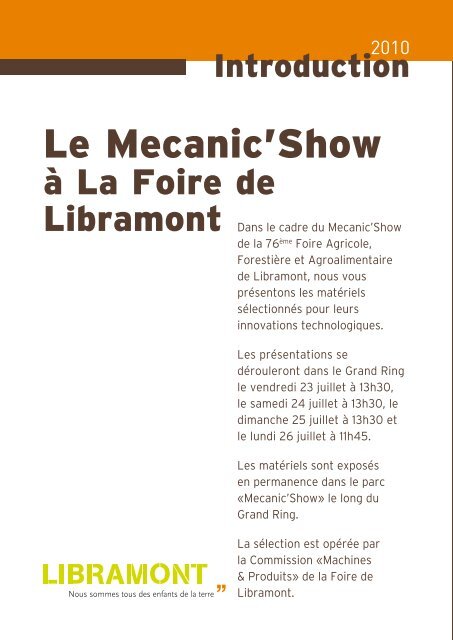Catalogue - La Foire de Libramont