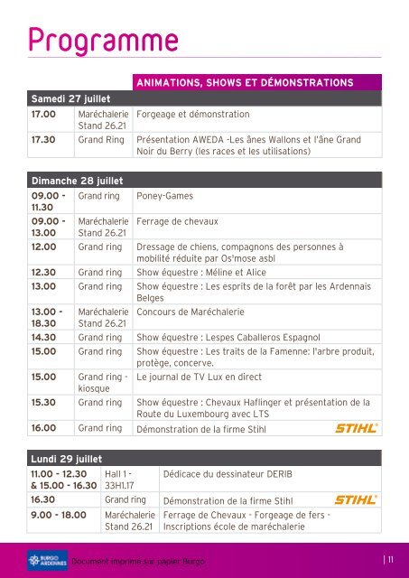 Programme 2013 - La Foire de Libramont