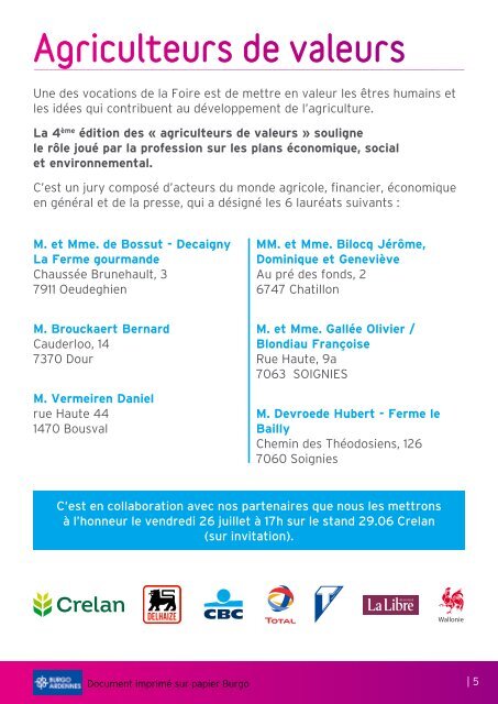 Programme 2013 - La Foire de Libramont