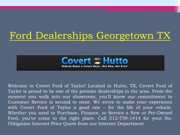 Ford Dealerships Georgetown TX