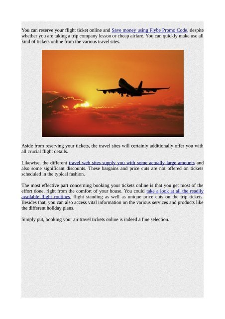 Purchase Your Flight Tickets Online