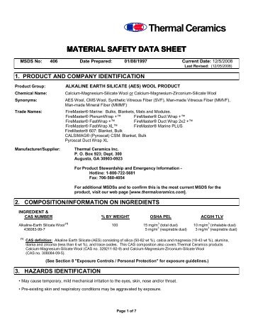 fastwrap msds - Allstate Insulation