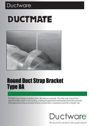 Round Duct Strap Bracket TDS - Ductware