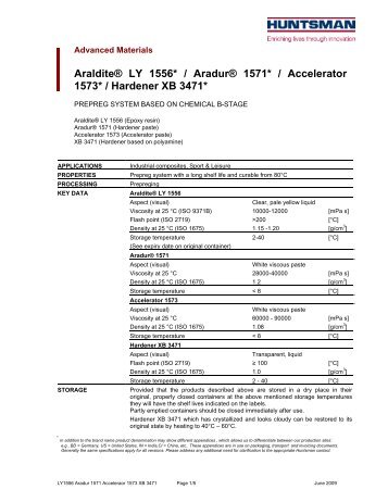 Araldite® LY 1556* / Aradur® 1571* / Accelerator 1573 ... - Mouldlife