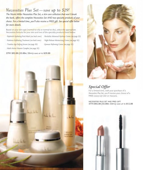 Melaleuca Nicole Miller Skin Care & Cosmetics Fall 2005 U.S.