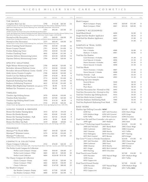Melaleuca Nicole Miller Skin Care & Cosmetics Fall 2005 U.S.