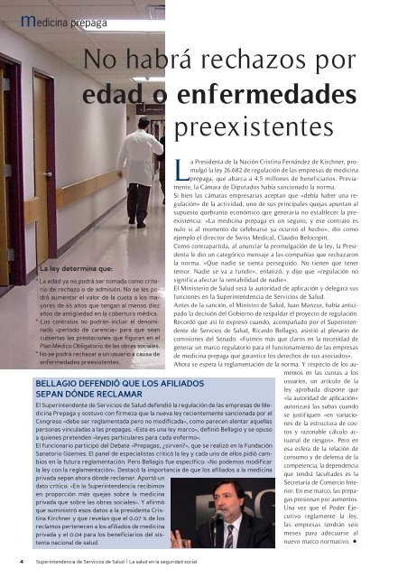 Revista AÃ±o 2 NÂº 6 - Superintendencia de Servicios de Salud