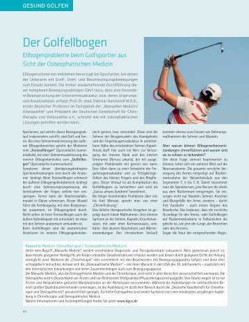Der Golfellbogen - Praxisklinik an der Isar München
