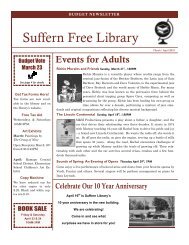 Budget Newsletter - Suffern Free Library