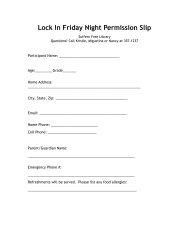 Parental permission slips - Suffern Free Library