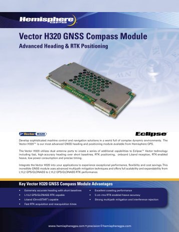 Vector H320 GNSS Compass Module - Canal Geomatics