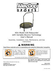 AO 40in Model 530 Rebounder with Variable-Bounce ... - JumpSport