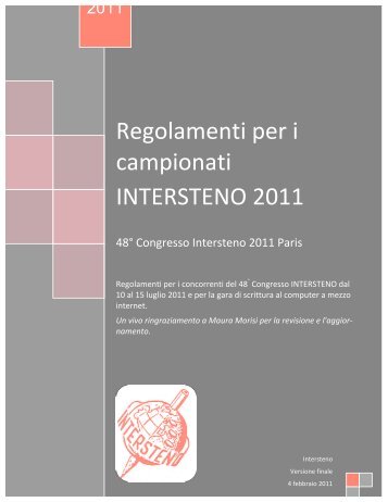 Regolamenti 2011 Italiano - Intersteno