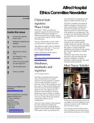 Alfred Hospital Ethics Committee Newsletter - Research & Ethics Unit