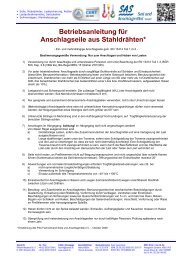 Betriebsanleitung für Anschlagseile aus Stahldrähten*