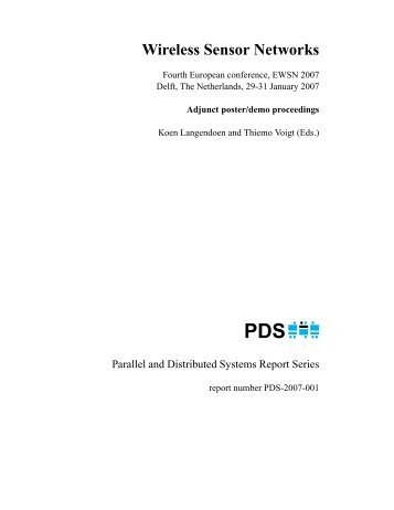 Wireless Sensor Networks - Parallel and Distributed Systems - TU ...
