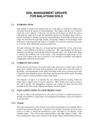 SOIL MANAGEMENT GROUPS FOR MALAYSIAN SOILS