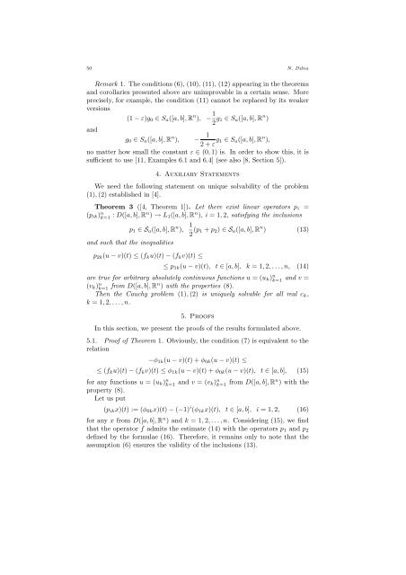 ON UNIQUE SOLVABILITY OF THE INITIAL VALUE PROBLEM FOR ...