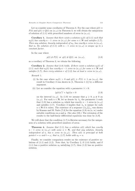 REMARKS ON SINGULAR STURM COMPARISON THEOREMS