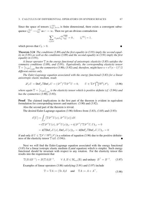 EQUATIONS OF ELASTIC HYPERSURFACES